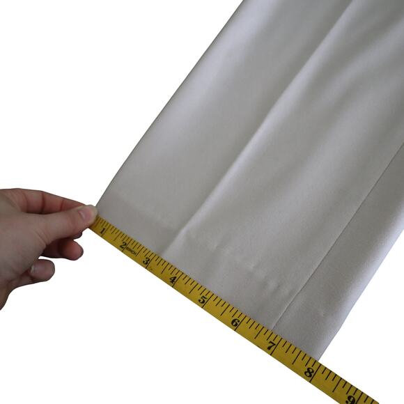 Talbots Womens Classic Side Zip Pants Size 10 Slim Fit Cream Tailored Crease - Picture 12 of 12